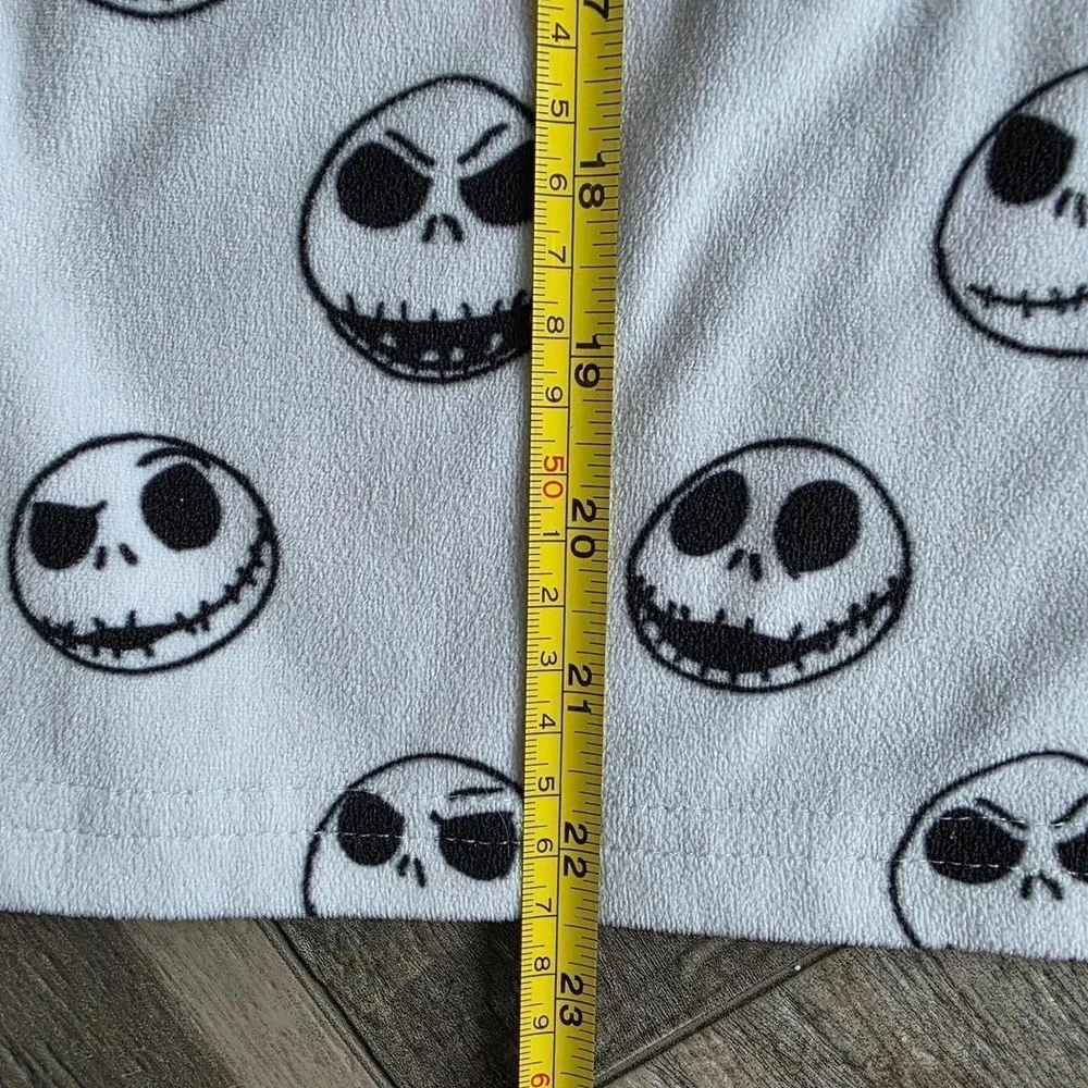 Nightmare Before Christmas Jack Skellington Pajama Top Women M White Black y2k
